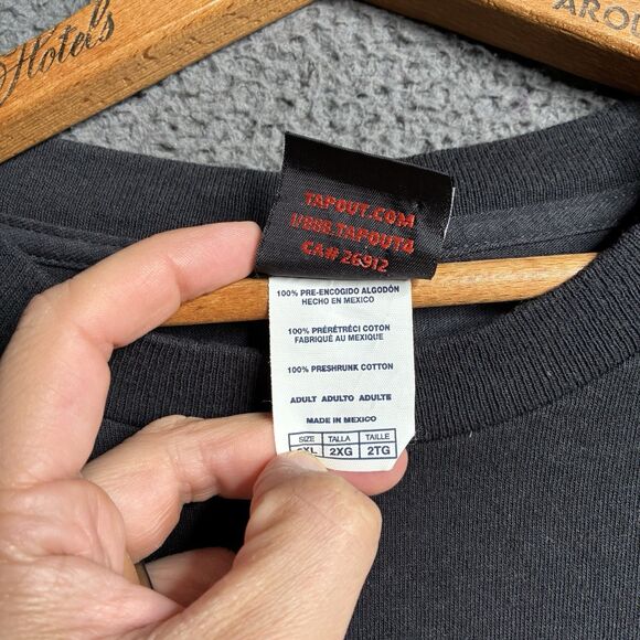 Vintage Tapout Men's Black Short Sleeve T-Shirt UFC MMA BJJ Size 2XL Skull Cyber - Picture 4 of 8